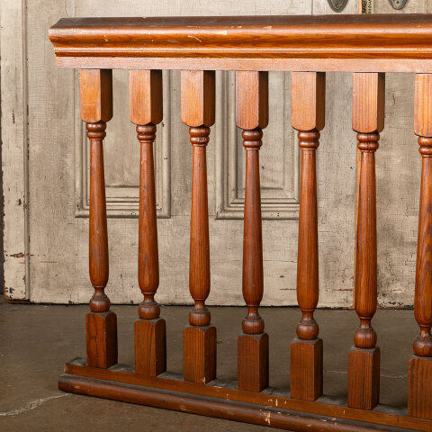 #44145 Salvaged Antique Pine Staircase Balustrade image 2