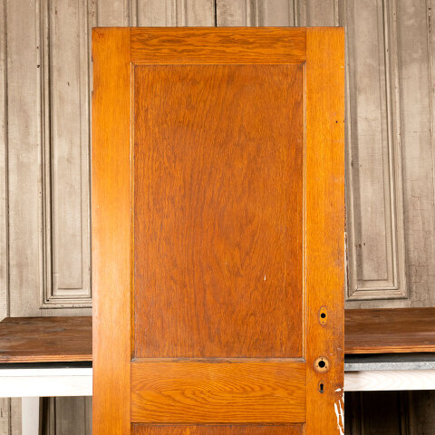 #44253 30x73 Antique Oak 2 Panel Interior Door image 2