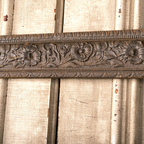 #44261 Salvaged Antique Cast Iron Fireplace Surround image 5