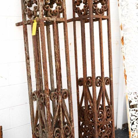 #44292 Salvaged Antique Wrought Iron Gate Posts image 4
