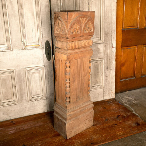 #44329 Salvaged Antique Carved Wood Pilaster image 2