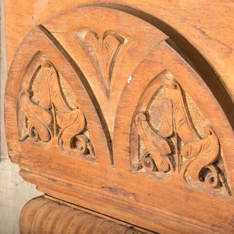 #44329 Salvaged Antique Carved Wood Pilaster image 7