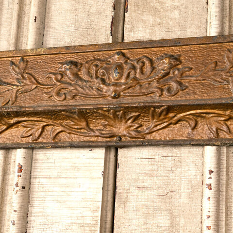 #44396 Salvaged Antique Cast Iron Fireplace Surround image 4