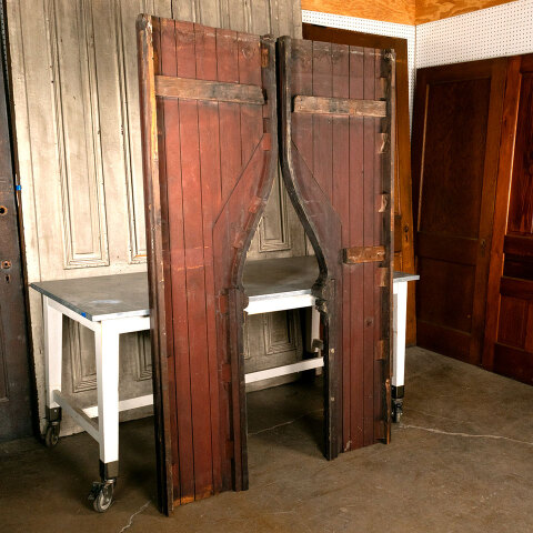 #44411 Antique Ornate Carved Wood Entryway Panels image 7