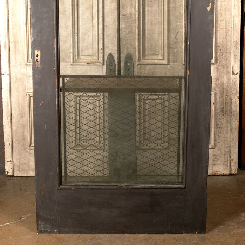 #44440 39x85 Antique Oak Pointed Arch Screen Door image 7