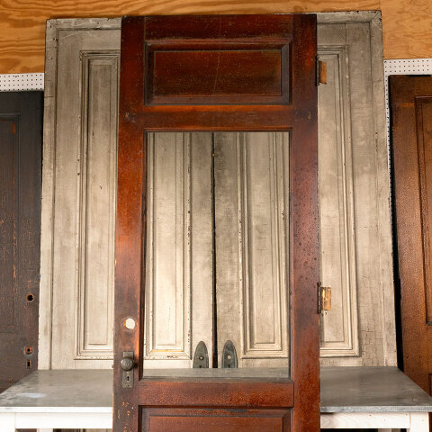 #44458 32x96 Salvaged Antique Half-Lite Entry Door image 2