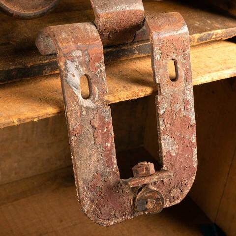 #44522 Antique Cast Iron Barn Door Trolley Hardware image 3