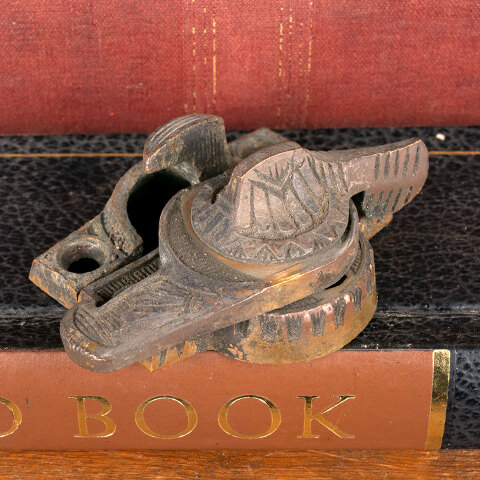 #44530 Antique Cast Iron Sash Window Lock & Keeper image 6