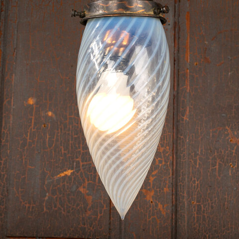 #44613 Flush Mount Ceiling Light with Swirl Globe image 3