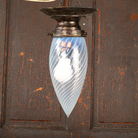 #44613 Flush Mount Ceiling Light with Swirl Globe image 4