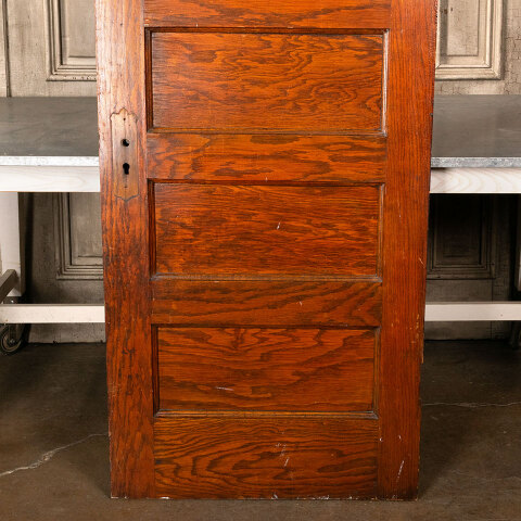 #44708 30x89 Antique Oak 6 Panel Interior Door image 7