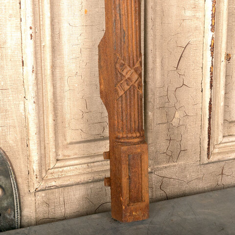 #44820 Salvaged Antique Cast Iron Fireplace Surround image 8