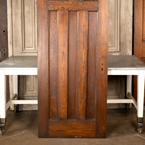 #44849 32x90 Antique 3 Panel Oak Interior Door image 3