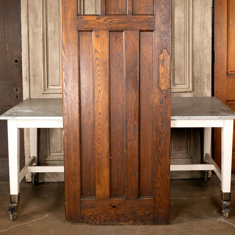 #44850 32x89 Antique 3 Panel Oak Interior Door image 3