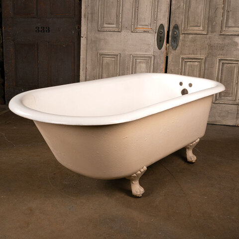 #44874 30x60 Antique Cast Iron Clawfoot Bathtub image 2
