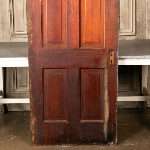 #44897 32x79 Salvaged Antique 4 Panel Interior Door image 3