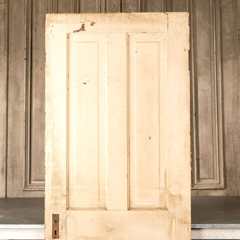 #44897 32x79 Salvaged Antique 4 Panel Interior Door image 5