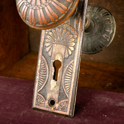 #44940 Antique Mallory Wheeler Door Hardware Set image 3