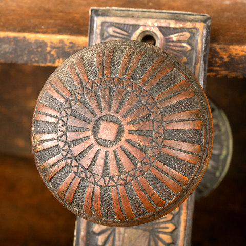 #44940 Antique Mallory Wheeler Door Hardware Set image 4