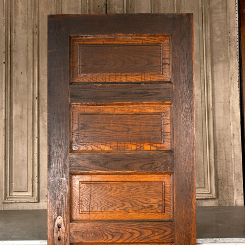 #44960 30x79 Salvaged Antique 5 Panel Interior Door image 6