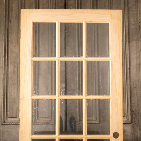 #45038 36x80 Modern 15 Lite Wood French Door image 2