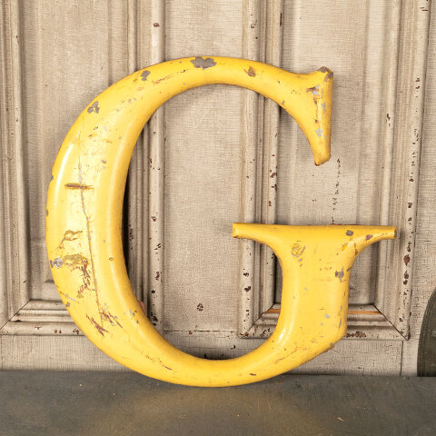 #45113 Salvaged Antique Metal Building Sign Letters image 2