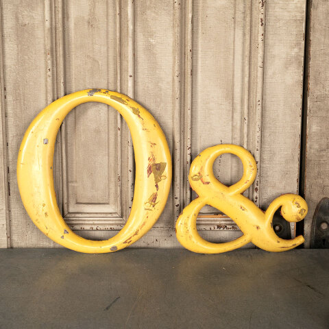 #45113 Salvaged Antique Metal Building Sign Letters image 5