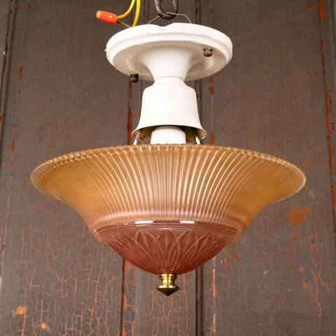 #45204 Vintage Flush Mount Single Light Chandelier image 2