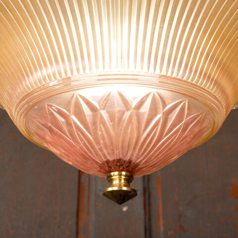 #45204 Vintage Flush Mount Single Light Chandelier image 5