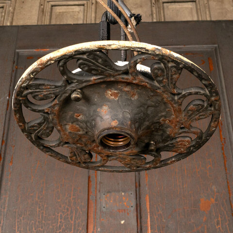 #45206 Antique Flush Mount Single Light Chandelier image 6