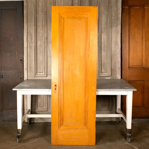 #45318 26x80 Salvaged Antique 1 Panel Interior Door image 5