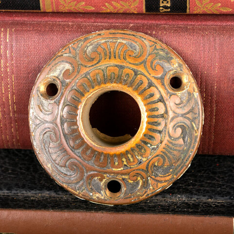 #45332 Antique Ornate Doorknob Rosette Hardware image 2
