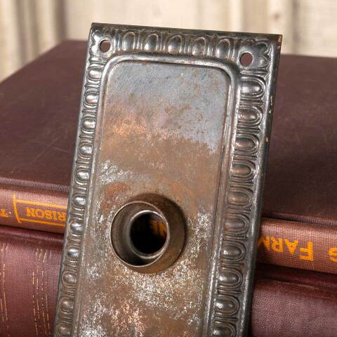 #45334 Antique Egg & Dart Doorknob Backplate image 7