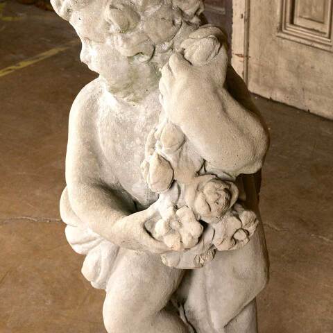 #45393 Cast Concrete Spring Cherub Garden Statue image 3