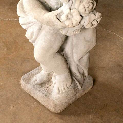 #45393 Cast Concrete Spring Cherub Garden Statue image 4