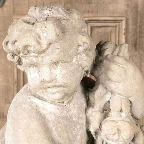 #45393 Cast Concrete Spring Cherub Garden Statue image 5