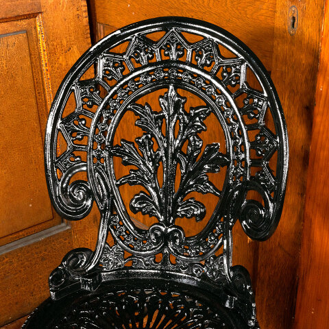 #45412 Vintage Style Cast Aluminum Garden Chair image 2