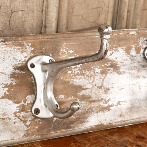 #45414 Salvaged Antique Wall Mount Coat Rack image 3
