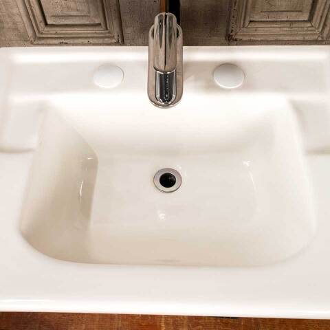 #45525 Vintage "Standard" Porcelain Bathroom Sink image 4