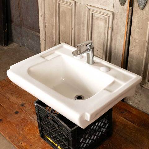 #45525 Vintage "Standard" Porcelain Bathroom Sink image 6