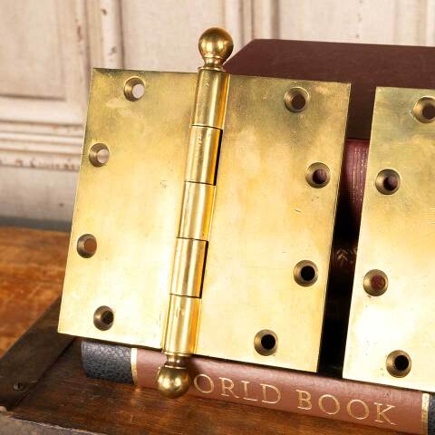 #45557 5" Antique Brass Door Hinges Hardware image 3