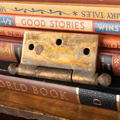 #45566 3 1/2" Ornate Antique Door Hinge Hardware image 5