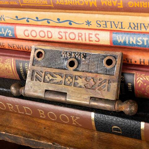 #45567 3 1/2" Antique Ball Finial Door Hinge image 5