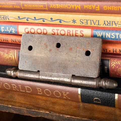 #45578 4" Ornate Cast Iron Acorn Finial Door Hinge image 5