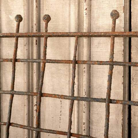 #45713 Antique Wrought Iron Window Grate Cover image 5