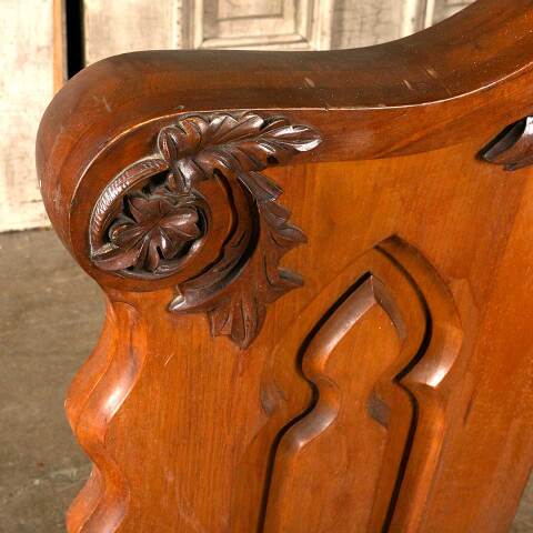 #45735 Salvaged Carved Wood Church Pew End image 4
