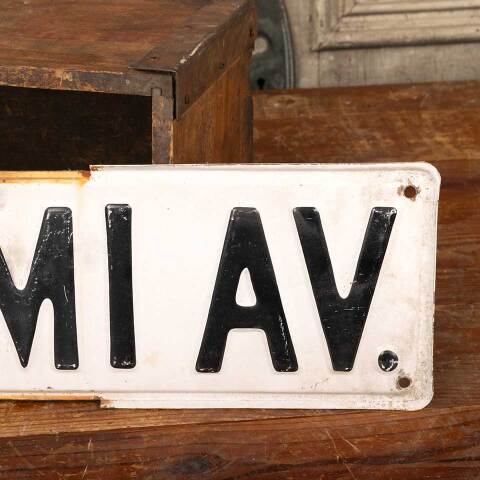 #45756 Salvaged Antique N. MIAMI AV. Street Sign image 3