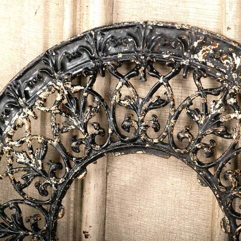 #45763 Salvaged Antique Cast Iron Heat Grate Cover image 2