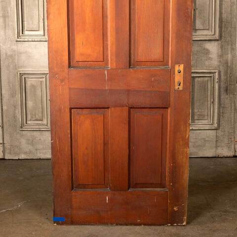 #45783 30x77 Antique 4 Panel Wood Interior Door image 3