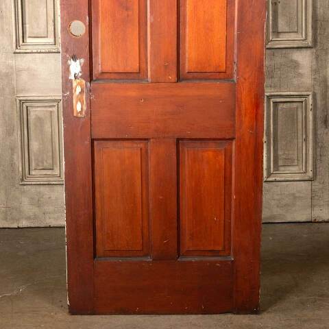 #45784 30x78 Antique 4 Panel Wood Interior Door image 3